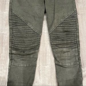 Olive Green Moto Legging